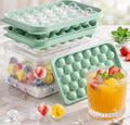 Mini Ice Cube Trays with Lid & Bin, 64 Round Ice Balls, 0.8 Inch