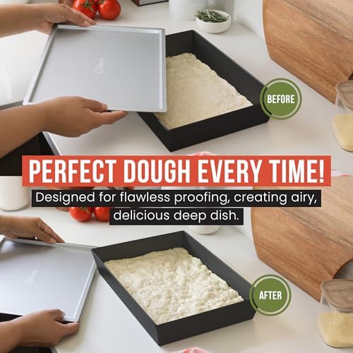 Chef Pomodoro Detroit Pizza Pan Lid, 10x14in, Anodized Aluminum, Lid