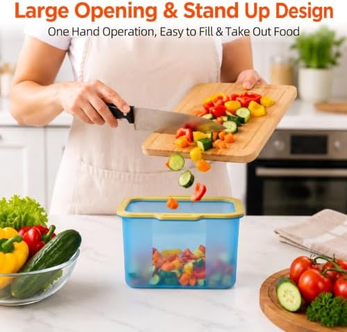Magnetic Seal Silicone Reusable Food Storage Bag, 50 oz, NUZEAK