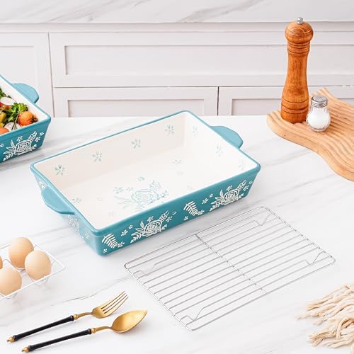 Wisenvoy Casserole Dish with Roasting Rack Baking Dish Casserole
