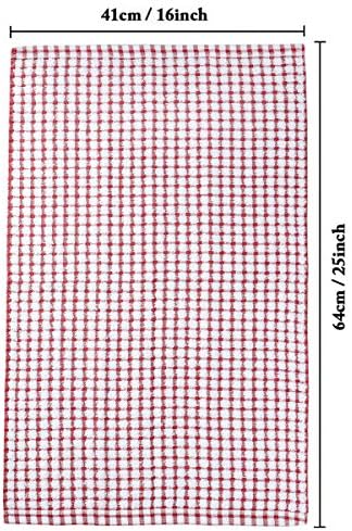LAZI Kitchen Dish Towels, 16 Inch x 25 Inch Bulk Cotton Kitchen