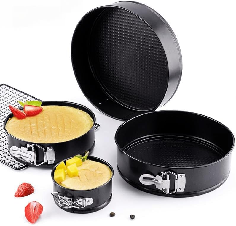 3 Sets (4”/7”/9”) Round Baking Pan Springform Round Set,Stainless