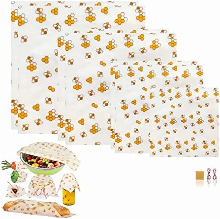 Beeswax Food Wrap (Set of 7) Sustainable Alternative to Aluminum Foil