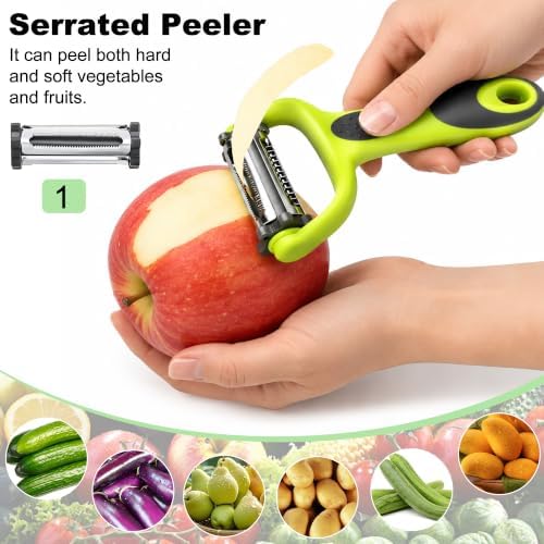3-in-1 Vegetable Peeler, Julienne Peeler & Vegetable Slicer Kitchen