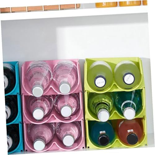 Stackable Bottle Storage Rack Holds 2 Bottles, PP Green