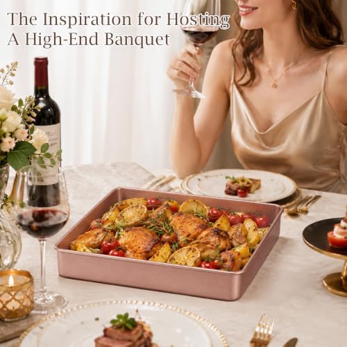 3 Pcs 11-Inch Square Baking Pan