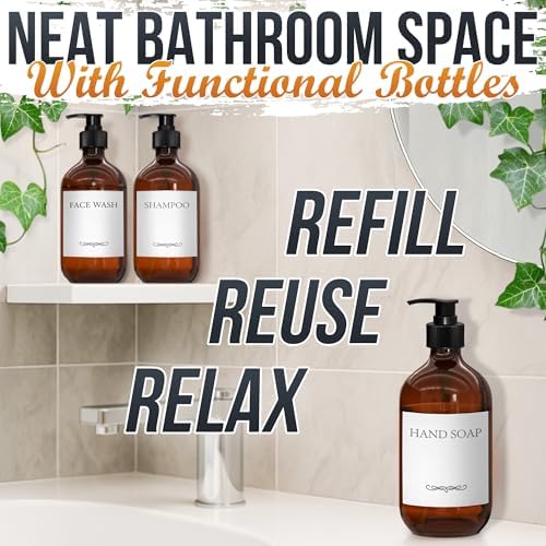 Plastic Soap Dispenser Set, 3 Pack, 16 Oz