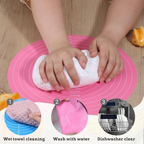 2 PCS 12-Inch Round Silicone Cake Mats