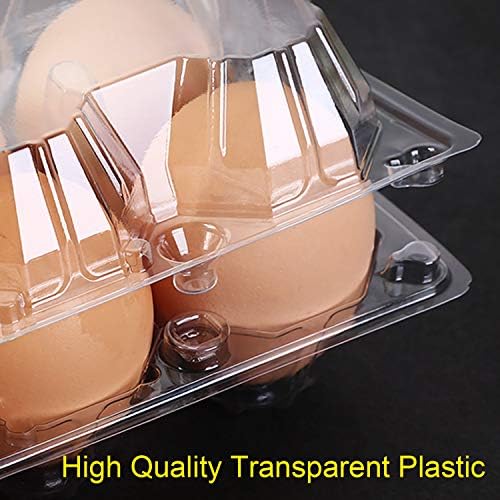 Large Plastic Egg Cartons, 30 Packs, 12 Eggs