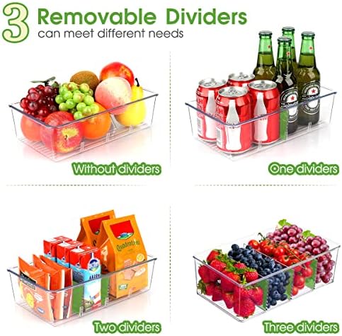 ZIZOTI Snack Organizer for Pantry Shelf, 6 Pack Clear Plastic Pantry