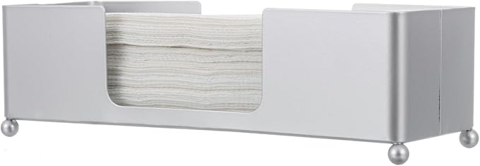 MyGift Paper Towel Holder, Modern Silver Tone Metal Tabletop Paper Dispenser - Image 7