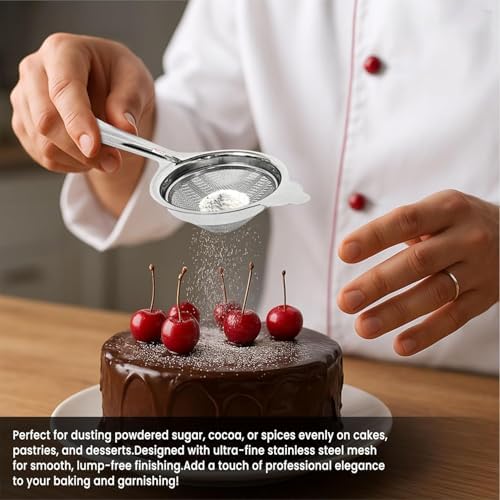 10cm Each Stainless Steel Tea Strainer | Fine Mesh Tea & Coffee