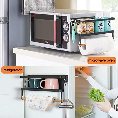 Jolitac Magnetic Fridge Spice Rack, Black-Small