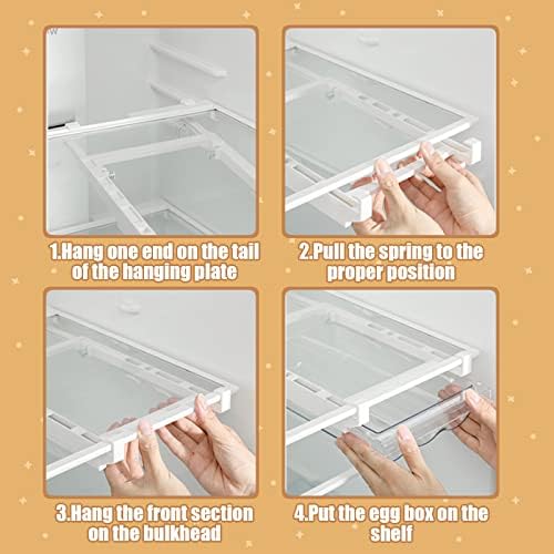 Clear Egg Holder for Refrigerator, Mini Fridge Drawer