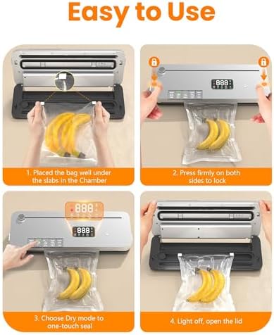 Food Vacuum Sealer Machine, 75kPa, 20 Bags