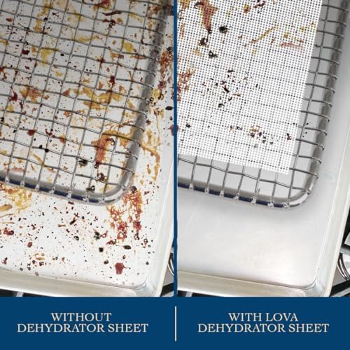 Silicone Dehydrator Sheets 14x14 Inch (12 Pack) - Reusable Non-Stick