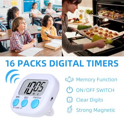 16-Pack Multi-Function Digital Timers