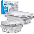 Disposable Aluminum Foil Pans with Lids, 20-Piece Combo Set, 9x13 &