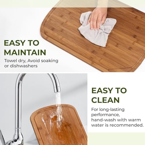 Marsmiles 36x24 Bamboo Cutting Board, Extra Large Wood Cutting Boards