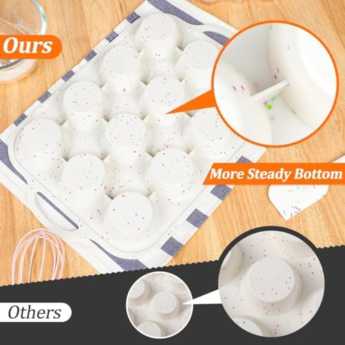 Silicone Muffin Pan, Metal Reinforced Frame Regular Size Muffin Pans