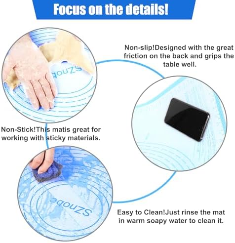 Silicone Pastry Mat, 36 x 24 Inch, with Measurements