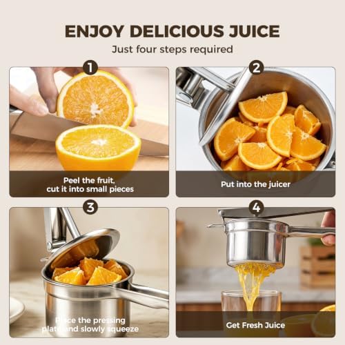304 Stainless Steel Manual Citrus Press