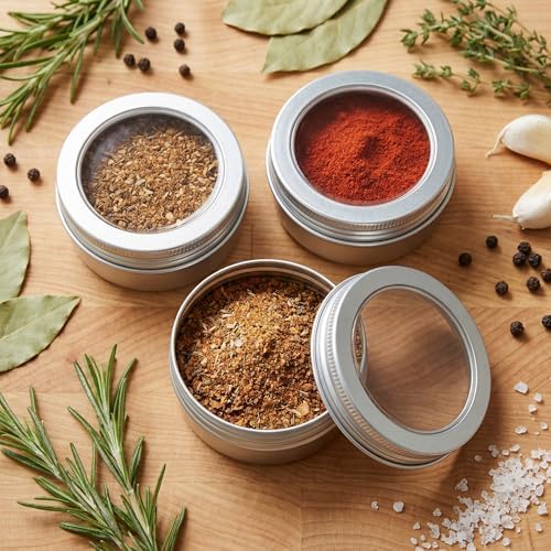 Garneck 3-Piece Magnetic Spice Tins, 3oz
