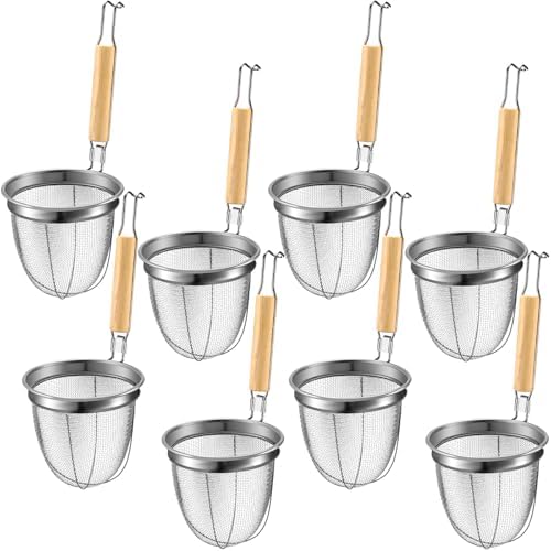 Patelai 8 Pcs Pasta Strainer Basket 5.5"x5.5" Stainless Steel Noodle