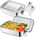 TeamFar Stainless Steel Bento Box, 2 Pack 47oz/1400ml Metal Lunch Box