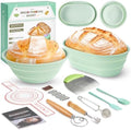 9PCS Sourdough Starter Kit Baking Supplies with Silicone Banneton