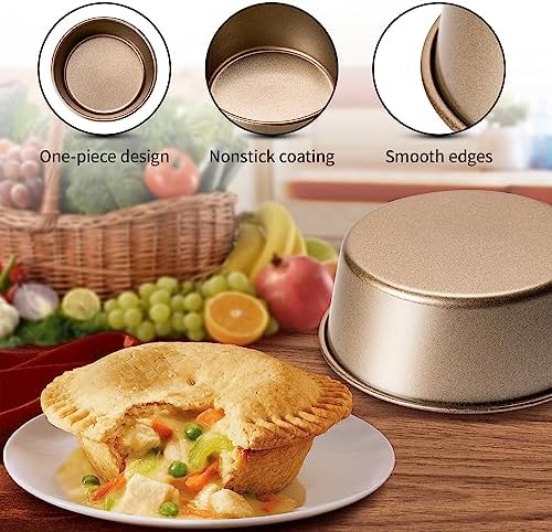 Yomvzake Air Fryer Mini Pie Pan Tart Tins, Jumbo Muffin Cupcake Pan