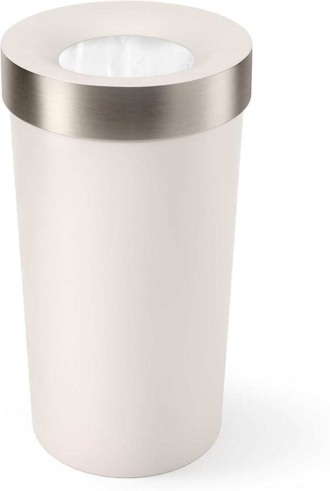 Umbra Vento Kitchen Trash Can – Large 16 Gal Open Top Garbage Can by Umbra