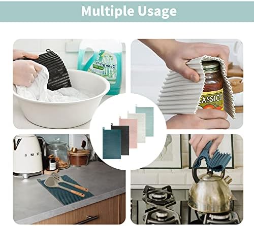 5pack Dish Drying Mat for Kitchen Counter, Extra Small Eco-Friendly