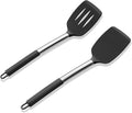 E-far Silicone Spatula Set of 2, Solid & Slotted Turner by E-far