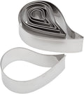 Ateco Plain Edge Comma Cutters in Graduated Sizes, Stainless Steel by Ateco