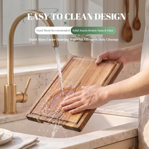 Cutting Boards for Kitchen with Wood Storage Stand Chopping Board