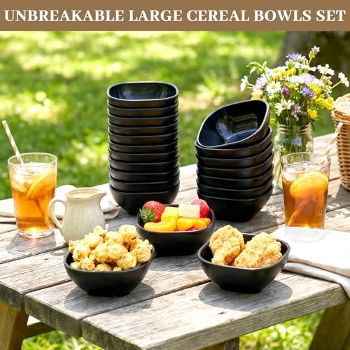 Gejoy 50 Pcs Dipping Sauce Bowls 4.5 oz Wheat Straw Small Dish, Black