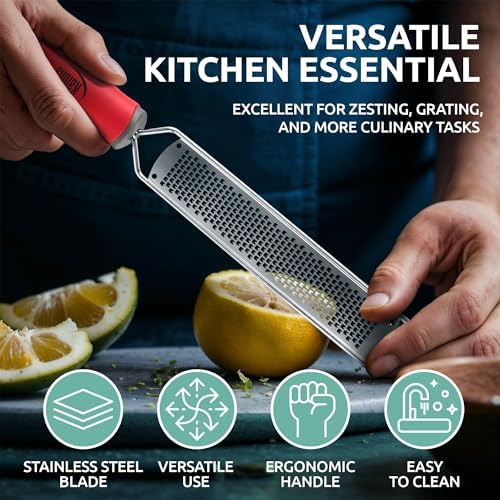 Lemon Zester & Parmesan Cheese Grater - Premium Citrus Zester Graters