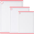 Kikcoin Plastic Cutting Boards for Kitchen, 3-Piece Large Cutting Board Set by Kikcoin