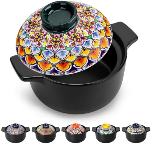 vancasso 3QT Ceramic Stock Pot with Lid, Nonstick Casserole Pot for