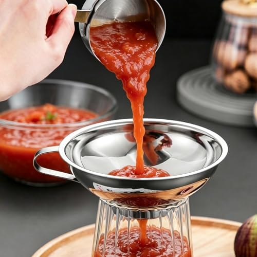Canning Funnel with Strainer, 2 Pcs Wide Mouth Canning Funnels for
