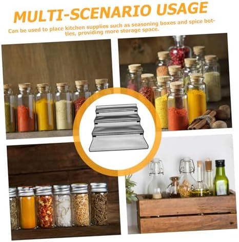 Metal Drawer Spice Rack Organizer Insert for Jars, Black