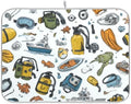 OTVEE Diving Gear Art Dish Drying Mat for Kitchen Counter Absorbent