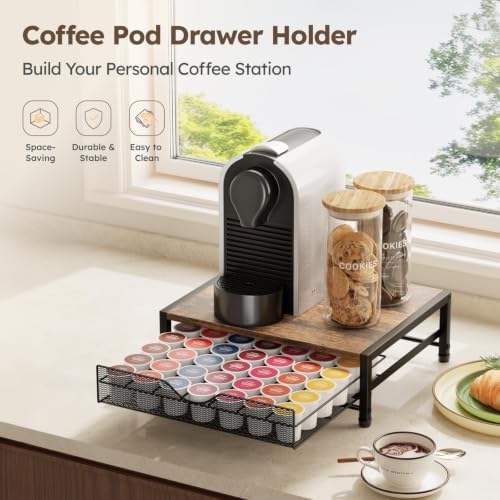 Homsorout 42 K Cup Holder, Coffee Pod Holder Drawer for Countertop