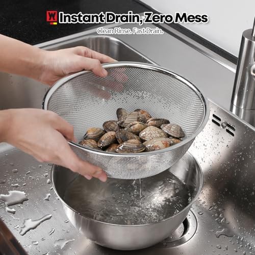 WAGENSTEIGER Stainless Steel Mixing Bowl and 3-Legged Colander Set