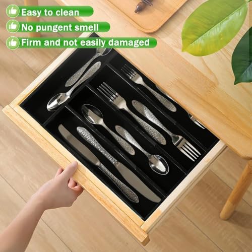 Greenual Black Silverware Organizer 10 In Utensil Organizer Silverware
