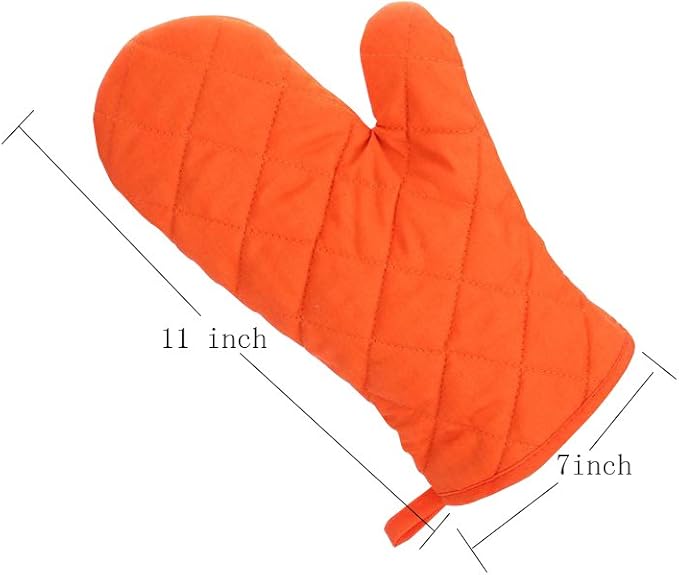 Oven Mitts, Premium Heat Resistant Kitchen Gloves Cotton & Polyester Quilted - Image 2