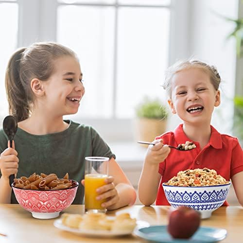 Censen 8 Pcs Colorful Ceramic Bowl Set, 10 Oz, 4.75" Cereal Bowls