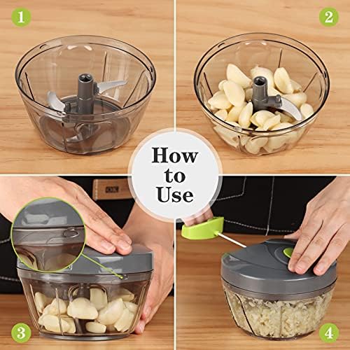 Cambom Manual Food Chopper Vegetable Cutter, Hand String Vegetable