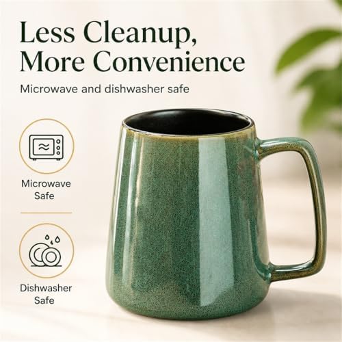 Extra Large Tall Coffee Mugs with Handle - Set of 2, 24 oz Ceramic